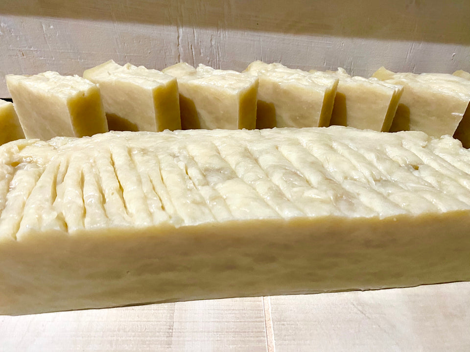 Whole Loaf, Tea Tree Soap, Uncured, Strong Scented Soap, Raw Plant Ingredients,