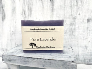 Lavender Soap, Eco Friendly, Plastic Free, Handmade, Rustic Vegan Bar Soap