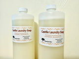 Castile Laundry Soap:  Handmade Liquid Detergent, Unscented Dye Free, Hypoallergenic, Sensitive Skin