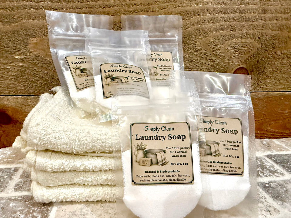 10-Pack Natural Laundry Soap | Airbnb, Vacation Rental & Hotel Guest Amenity, Individual Travel Packets