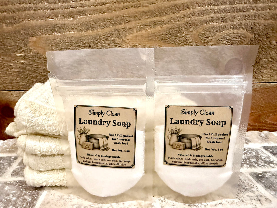 10-Pack Natural Laundry Soap | Airbnb, Vacation Rental & Hotel Guest Amenity, Individual Travel Packets