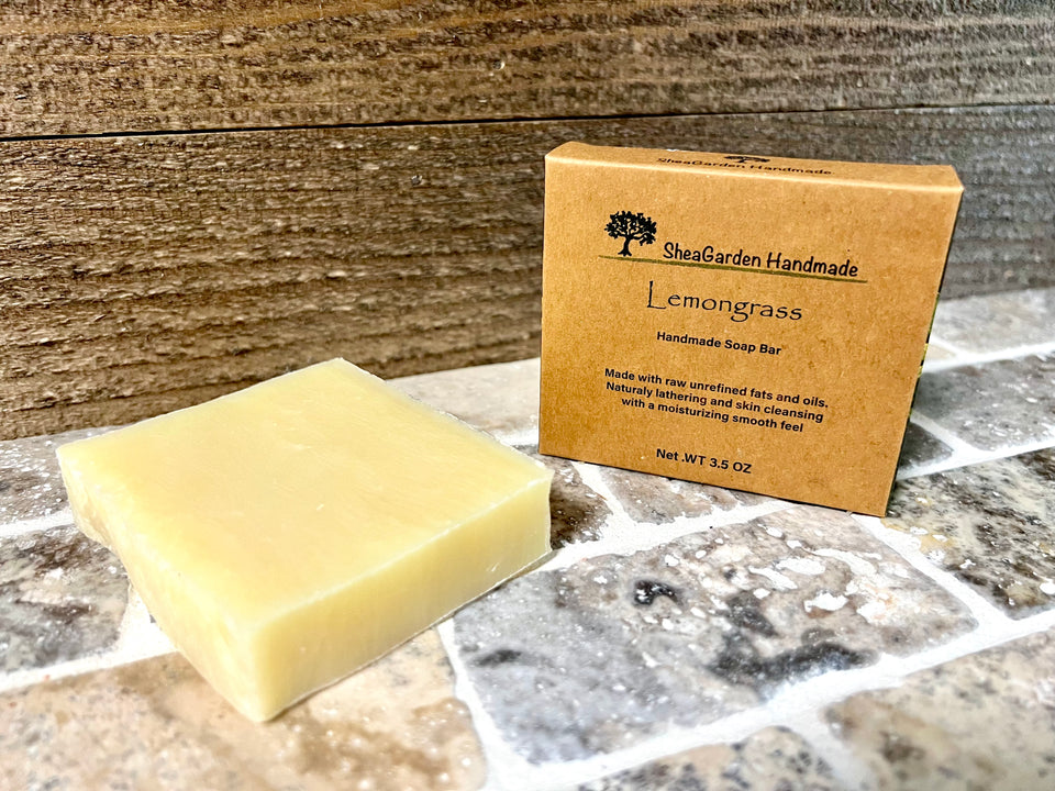 Lemongrass Ginger Handmade Soap: Vegan, Moisturizing bar, 3.5 oz