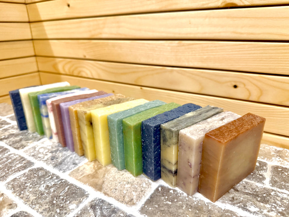 Vegan Natural Soap Bars: Bulk Variety Set, Essential Oils, Plastic Free, Individually Labeled, Bath Body Bar 3.5 OZ Each