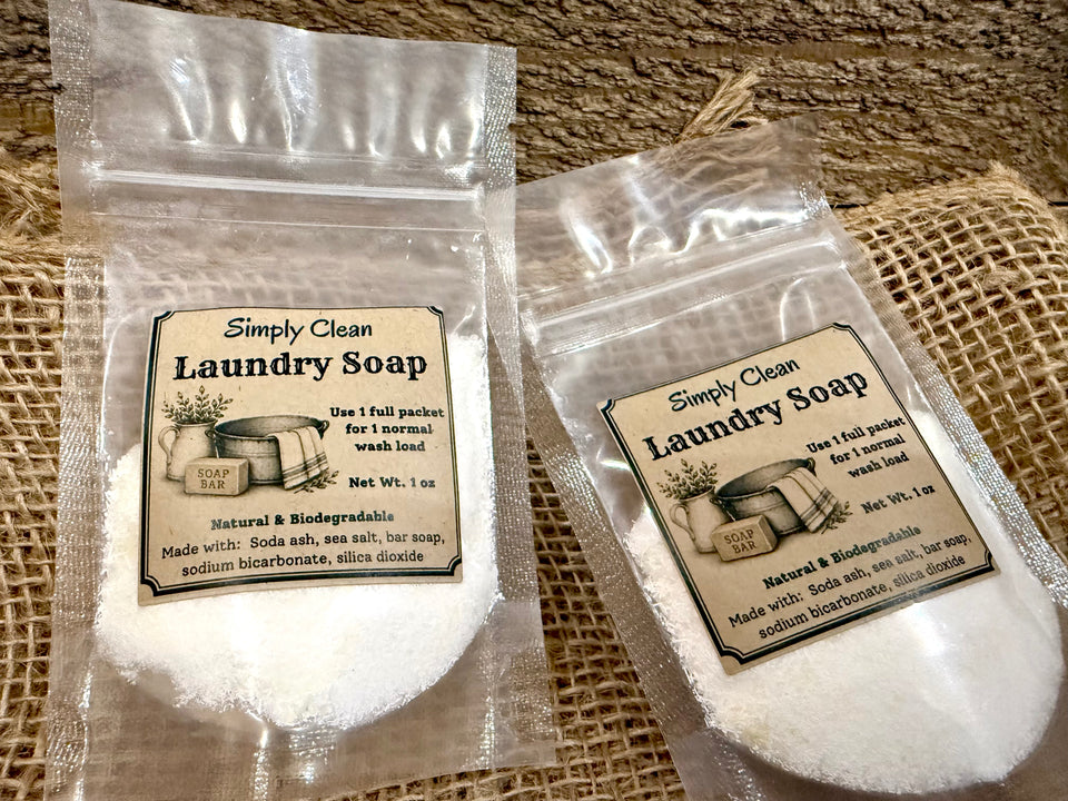 10-Pack Natural Laundry Soap | Airbnb, Vacation Rental & Hotel Guest Amenity, Individual Travel Packets