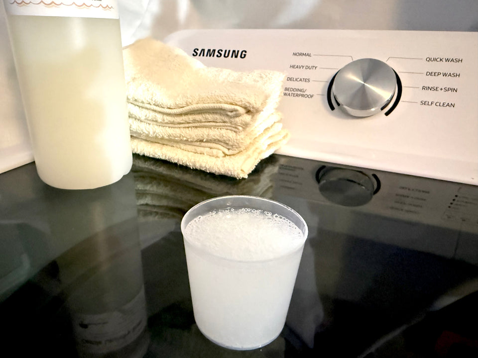 Castile Laundry Soap:  Handmade Liquid Detergent, Unscented Dye Free, Hypoallergenic, Sensitive Skin