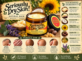 Seriously Dry Skin Salve, Eczema, Scars, Stretch Marks, Cracked, Damaged Sensitive Skin, All Natural Vegan Cream