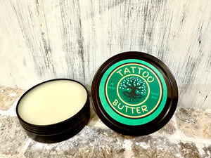 Tattoo Butter, All Natural Herbal Aftercare Soothing Healing Balm, Moisturizing Salve, Ink Protection