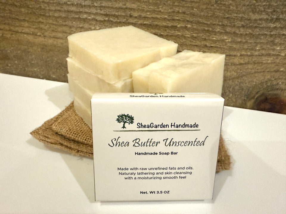 Unscented Shea Butter Soap Bar, Eczema Dry Sensitive Skin, All Natural Handmade, Raw Unrefined Vegan Ingredients (Copy)