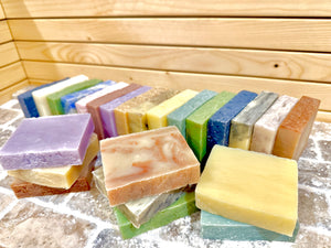 Vegan Natural Soap Bars: Bulk Variety Set, Essential Oils, Plastic Free, Individually Labeled, Bath Body Bar 3.5 OZ Each