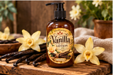 Sweet Vanilla Lotion – Handmade 8 oz in rustic botanical setting