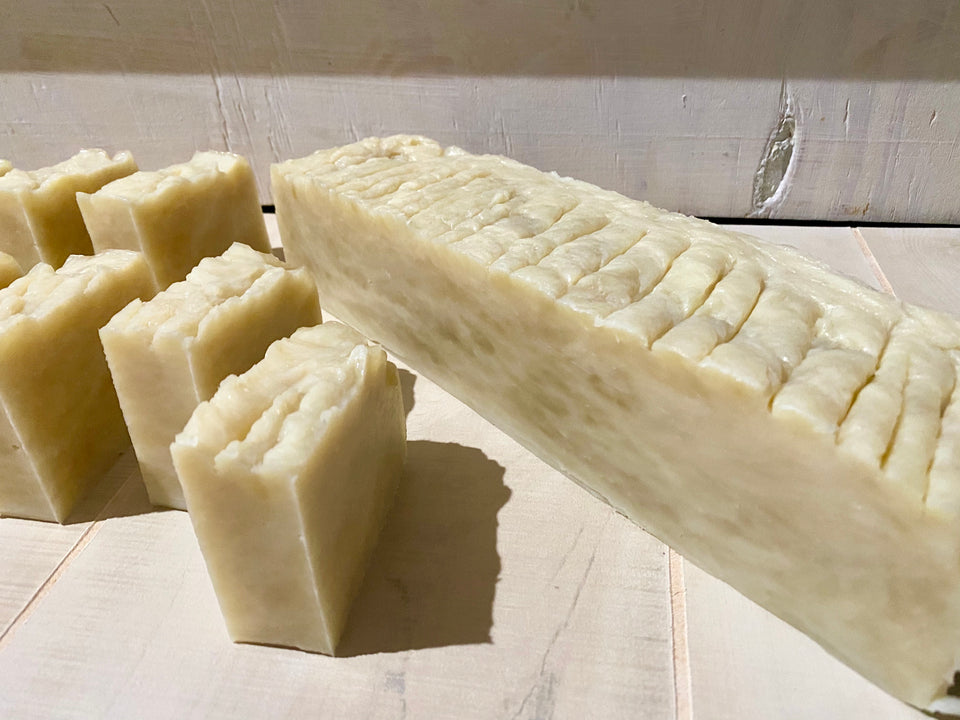 Whole Loaf, Tea Tree Soap, Uncured, Strong Scented Soap, Raw Plant Ingredients,