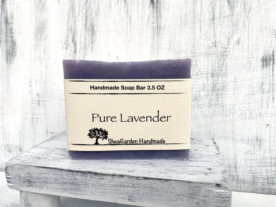 Lavender Soap, Eco Friendly, Plastic Free, Handmade, Rustic Vegan Bar Soap